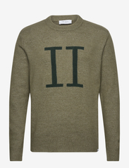 Encore Intarsia Recycled Knit - DUSTY MOSS/PINE GREEN