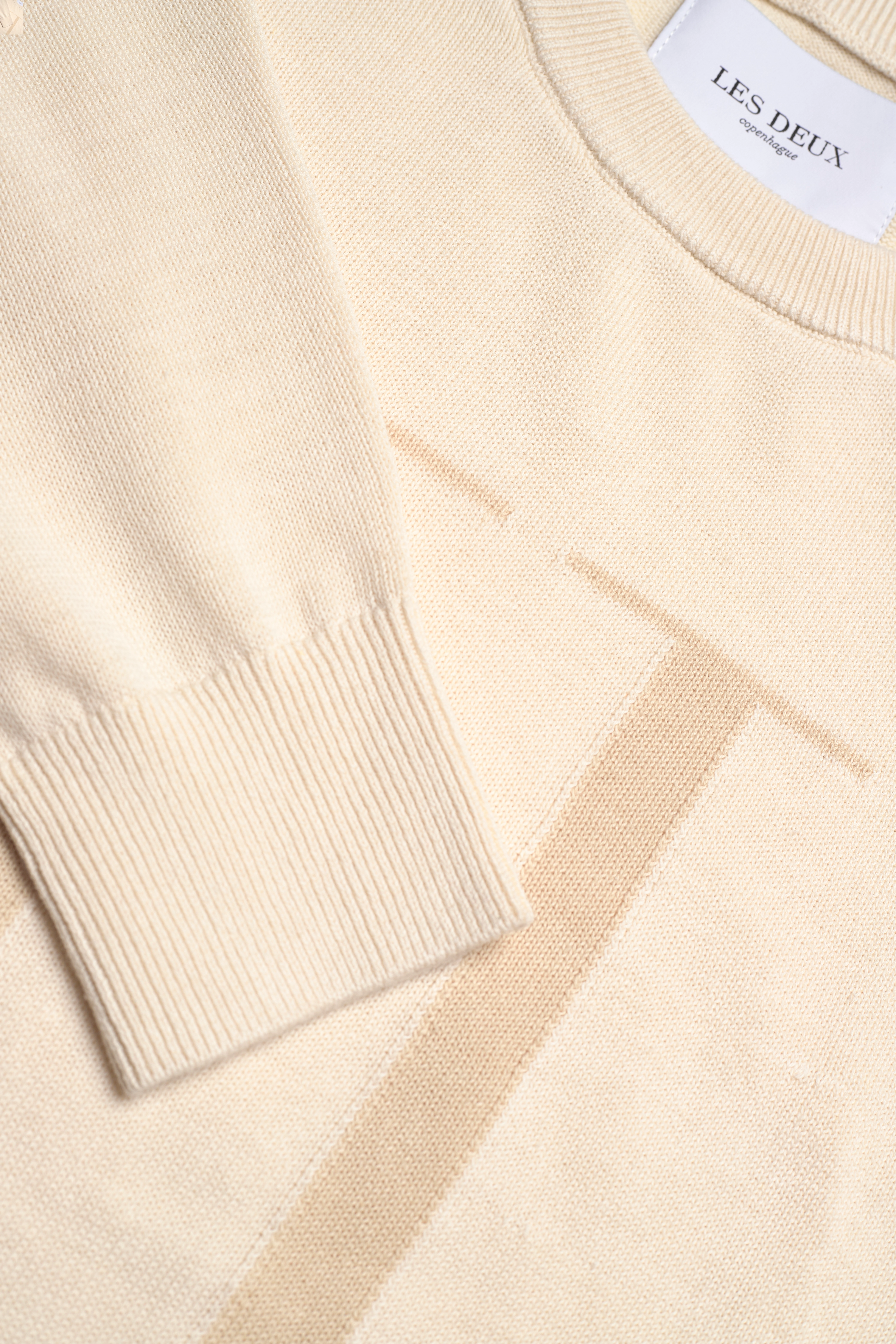 Les Deux - Encore Linen Intarsia Knit - ivory - 3