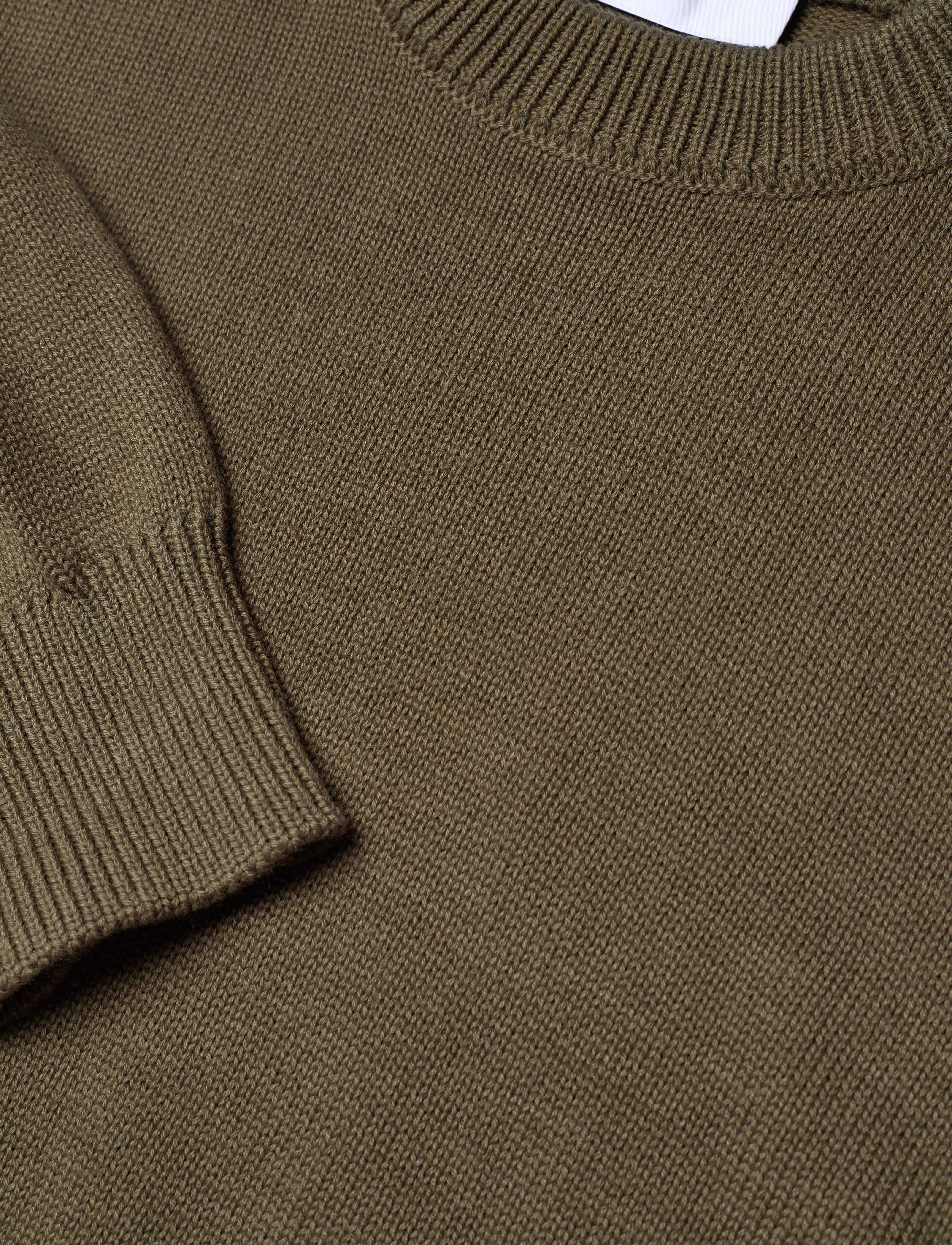Les Deux - Gary Cotton Knit - olive night - 2