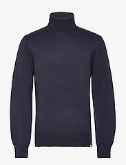 Les Deux - Grant Turtleneck Cotton Knit - megzti laisvalaikio drabužiai - dark navy - 0