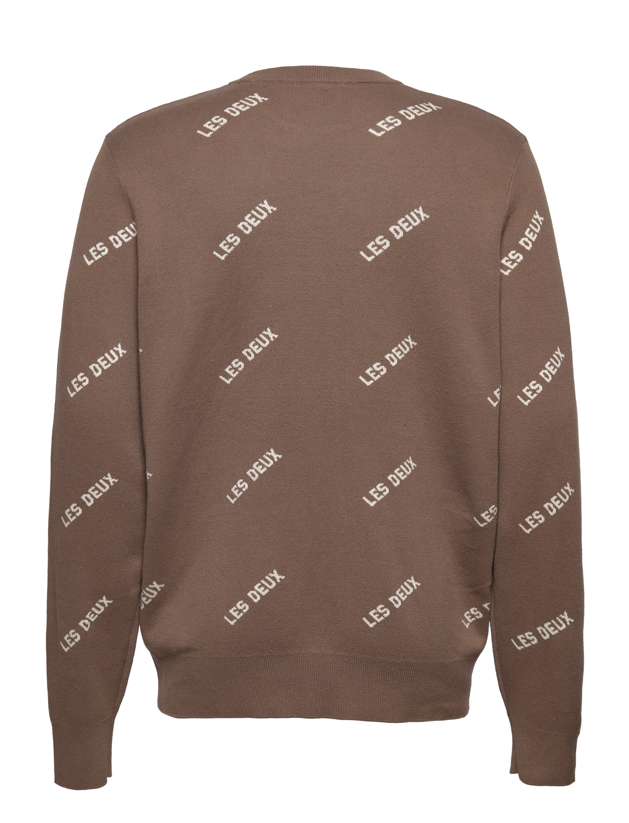 Les Deux - Les Deux Logo Cotton Knit - mountain grey/ivory - 1