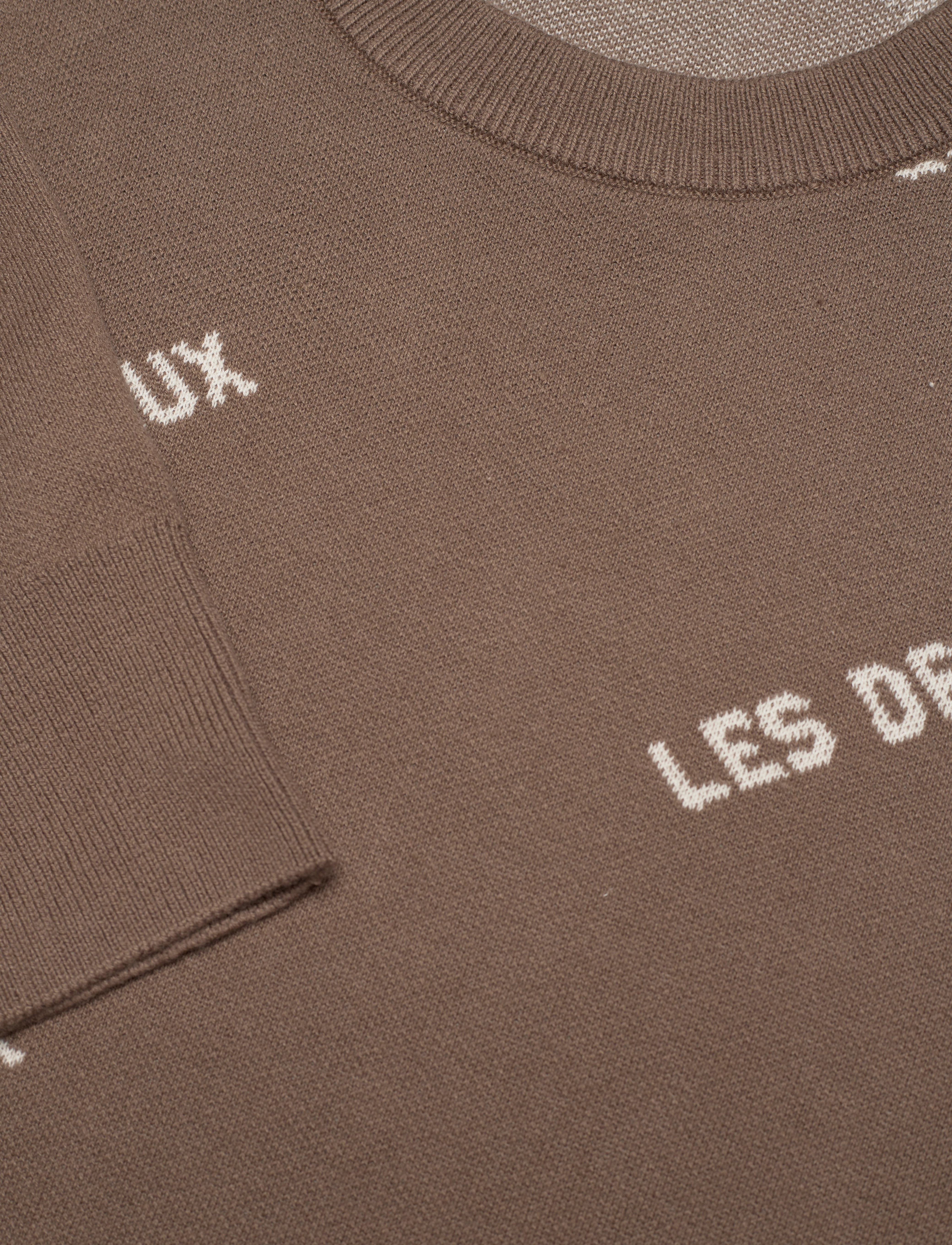 Les Deux - Les Deux Logo Cotton Knit - mountain grey/ivory - 3