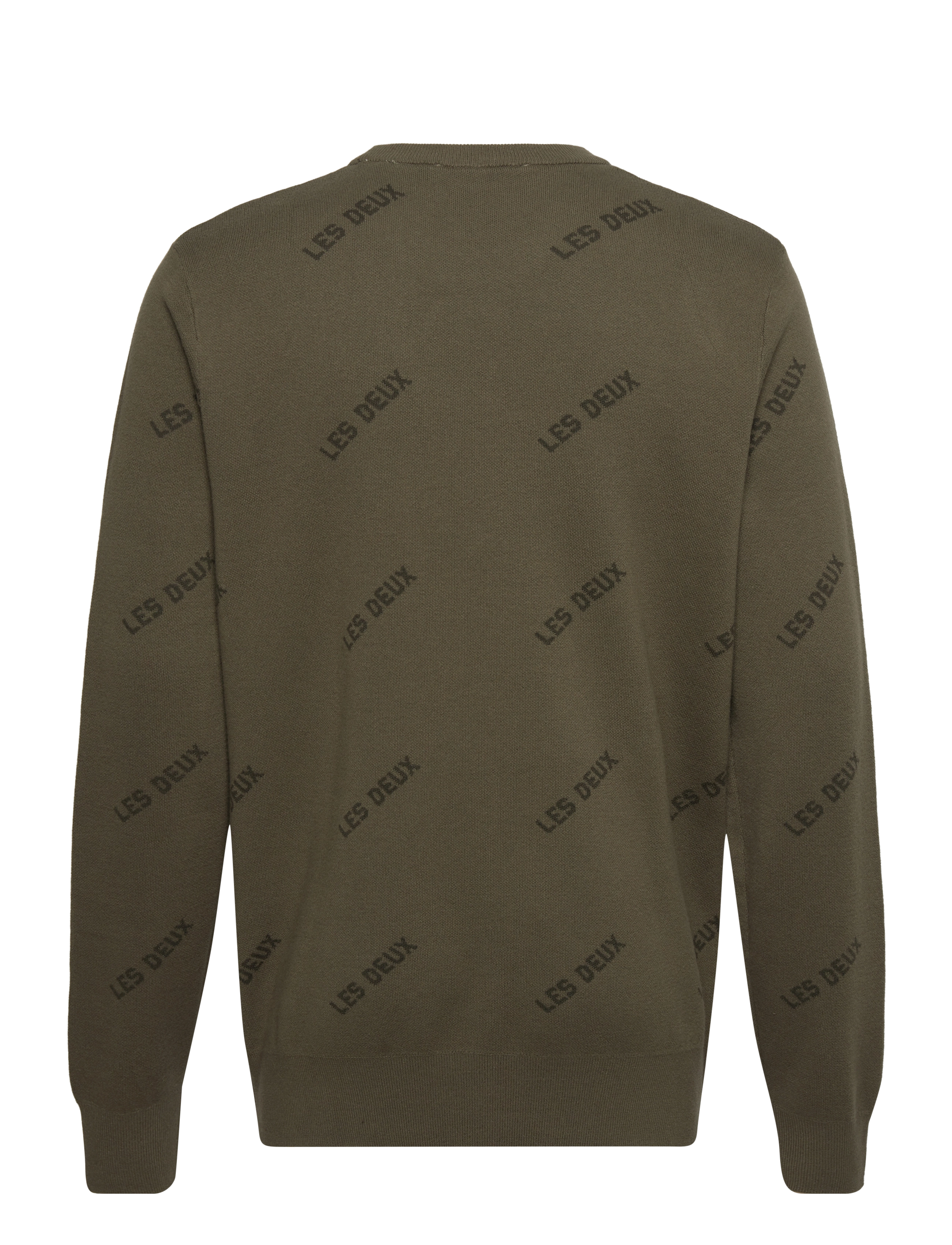 Les Deux - Les Deux Logo Cotton Knit - olive night/rosin - 1