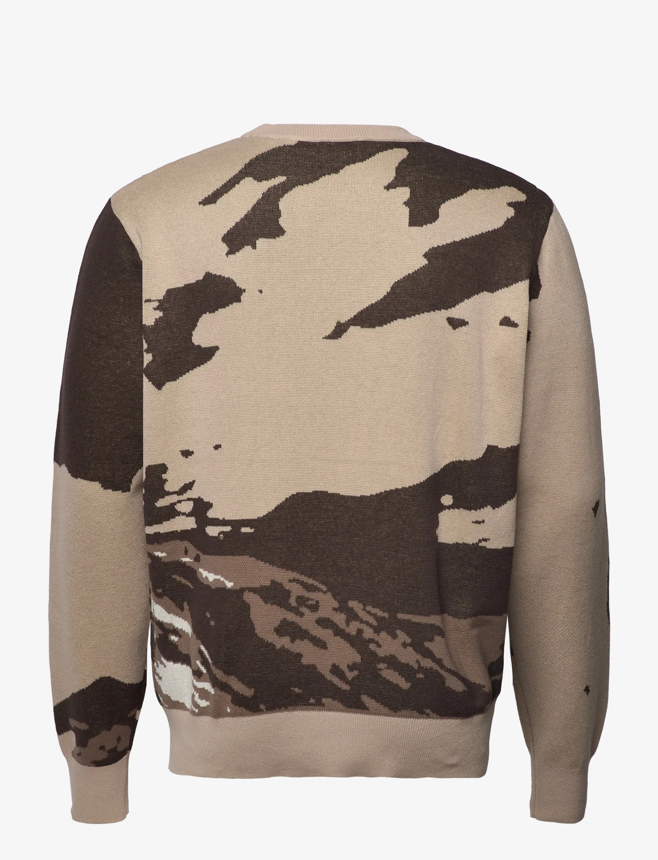 Les Deux - Eagle Cotton Knit - pyöreäaukkoiset - mountain grey camouflage - 1