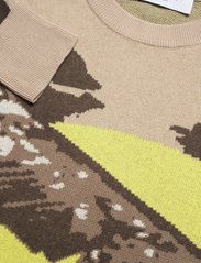 Les Deux - Eagle Cotton Knit - pyöreäaukkoiset - mountain grey camouflage - 3