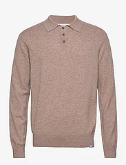 Les Deux - Frank Polo Knit - trikotažiniai polo marškinėliai - dark sand melange - 0