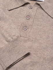 Les Deux - Frank Polo Knit - dzianinowe bluzki polo - dark sand melange - 2