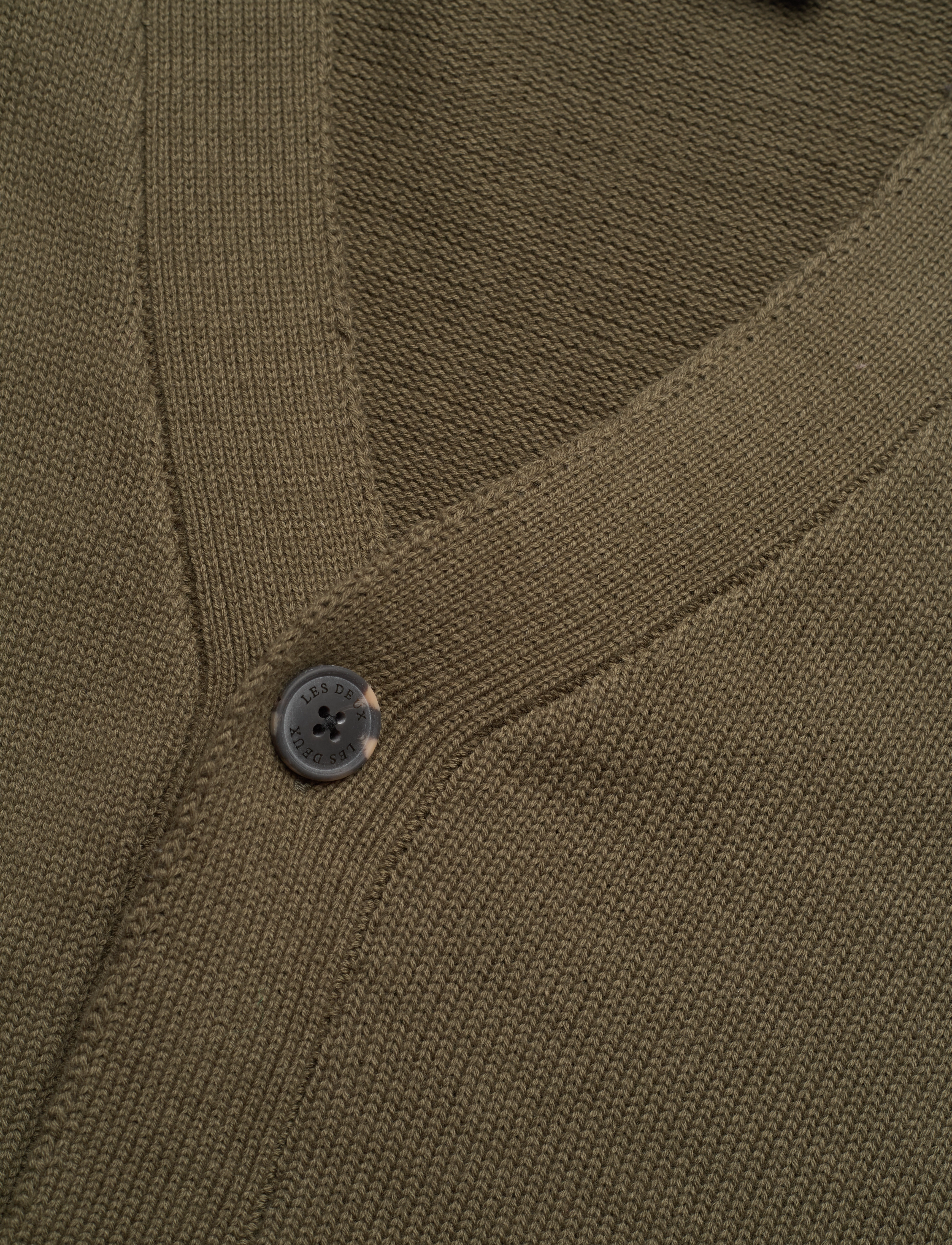 Les Deux - Flynn Cotton Cardigan - olive night - 2