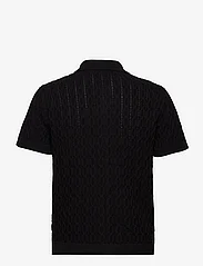 Les Deux - Garrett Knitted SS Shirt - vyrams - black - 1