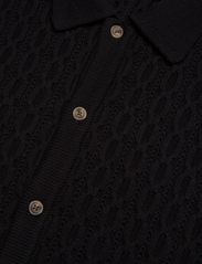 Les Deux - Garrett Knitted SS Shirt - heren - black - 3