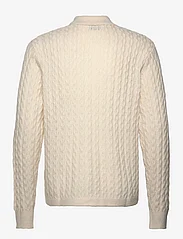 Les Deux - Garret Knit LS Shirt - stickade pikéer - ivory - 1