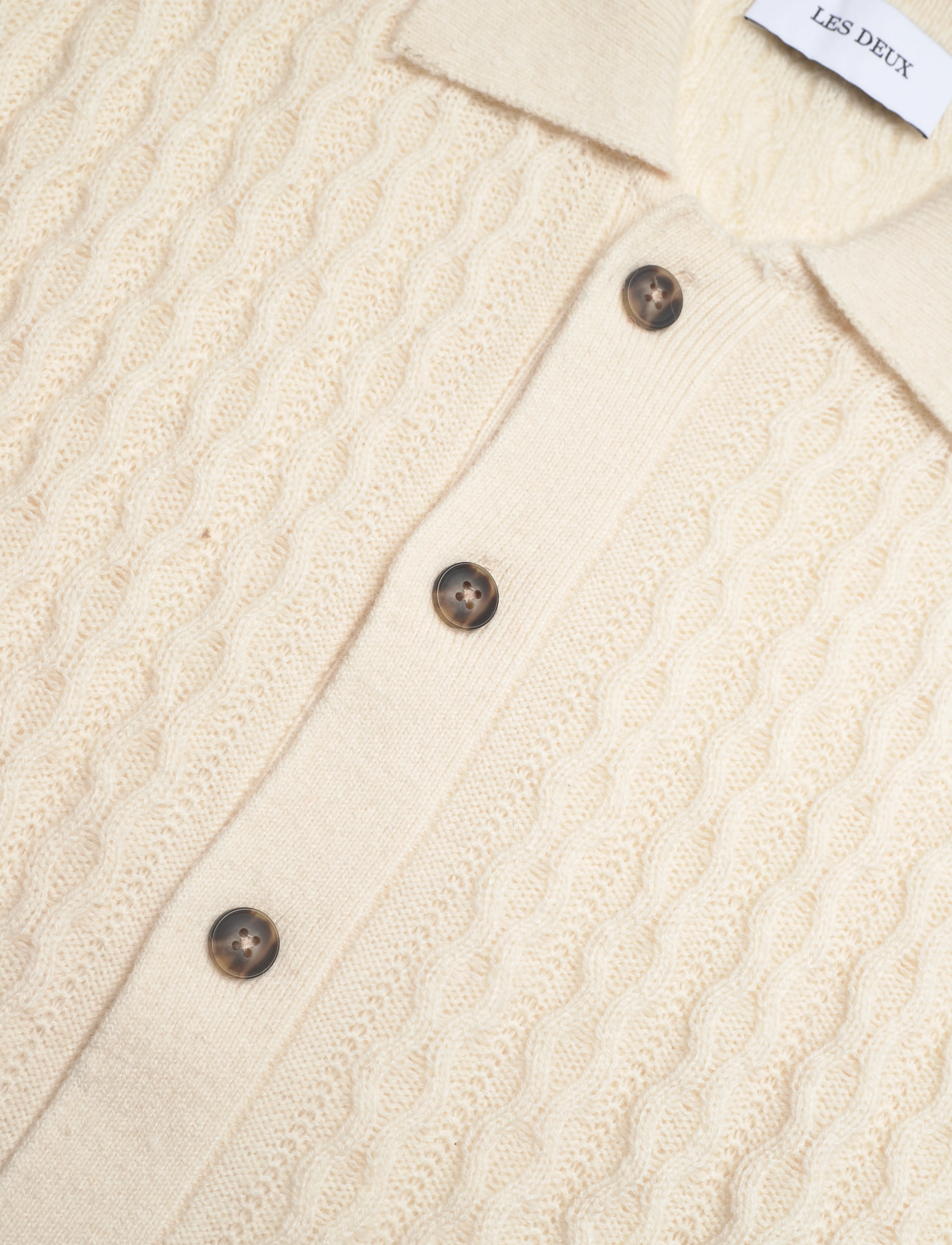 Les Deux - Garret Knit LS Shirt - ivory - 2