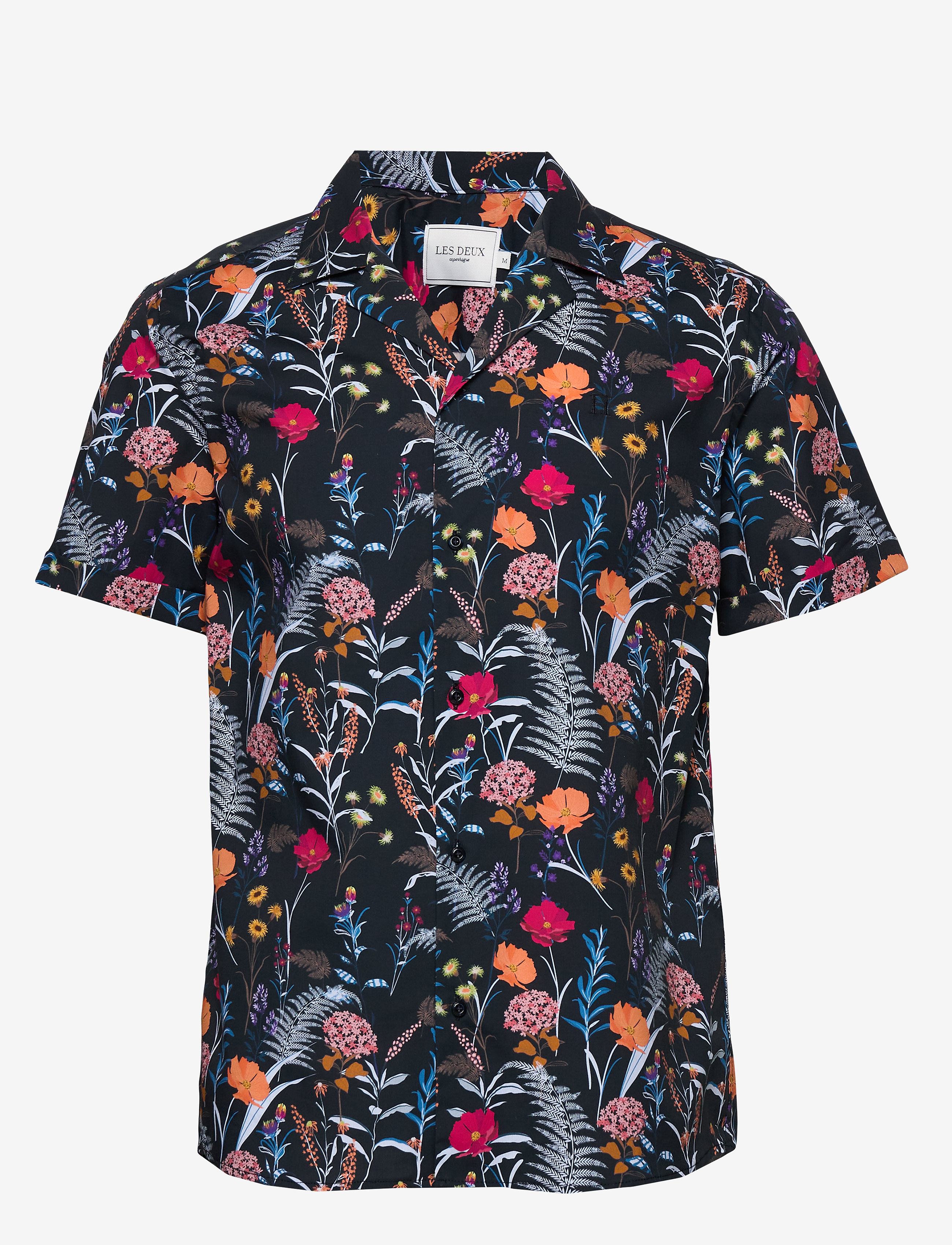 DARK NAVY/DARK PAPAYA FLOWER PATTERN