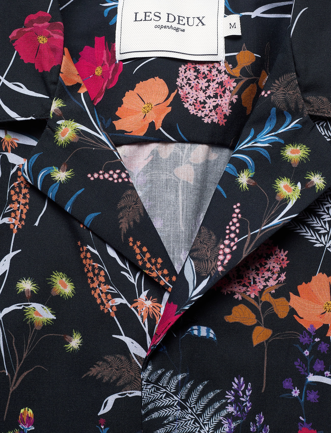 Les Deux - Fleur D'été SS Shirt - dark navy/dark papaya flower pattern - 2