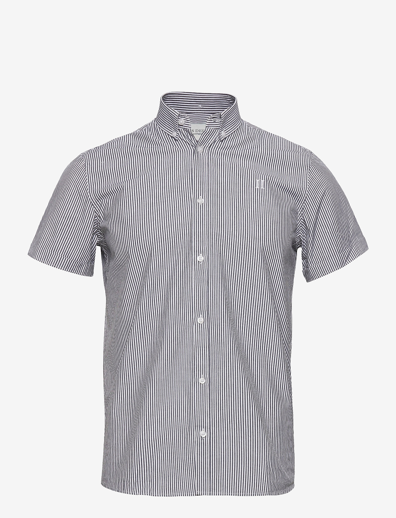 Les Deux - Lyon Seersucker SS Shirt - white/navy stripe - 0