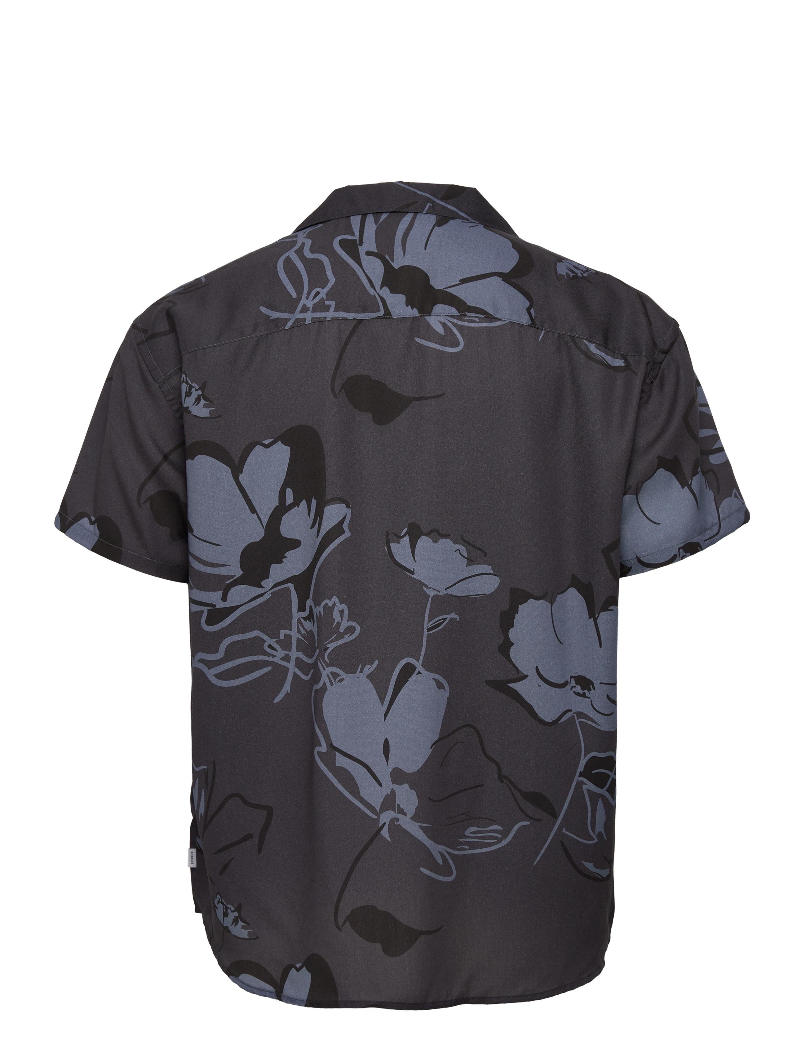 Les Deux - Kian AOP Tencel SS Shirt - dark navy/colony blue - 1