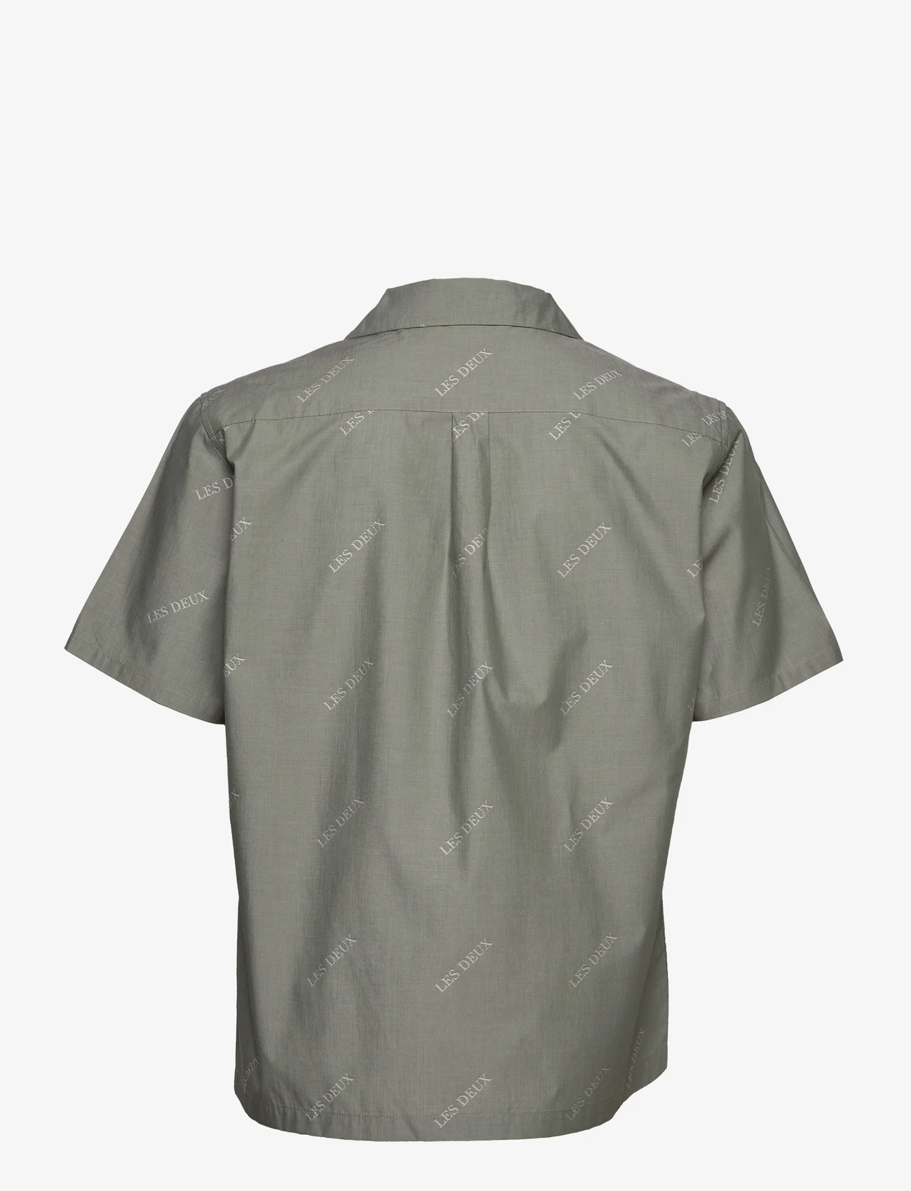 Les Deux - Les Deux SS Jacquard Shirt - basic shirts - thyme green/whisper white - 1