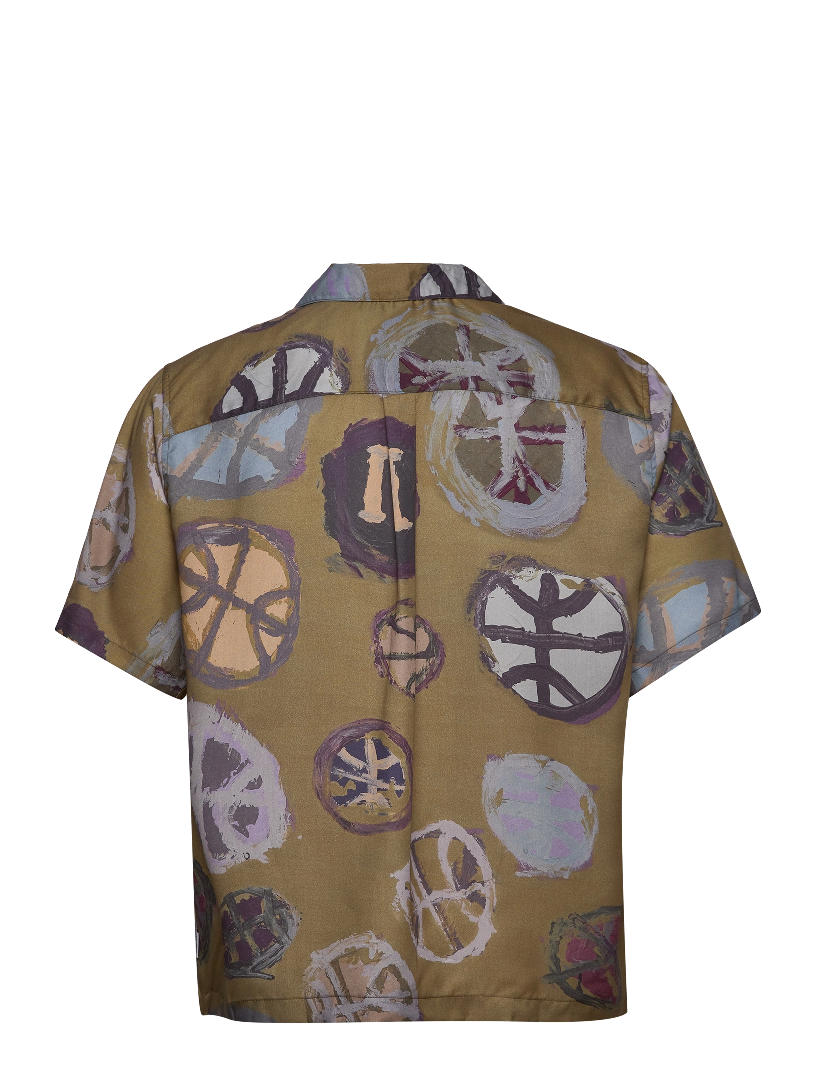 Les Deux - Kabangu AOP Tencel SS Shirt - lichen green/multicolor aop - 1