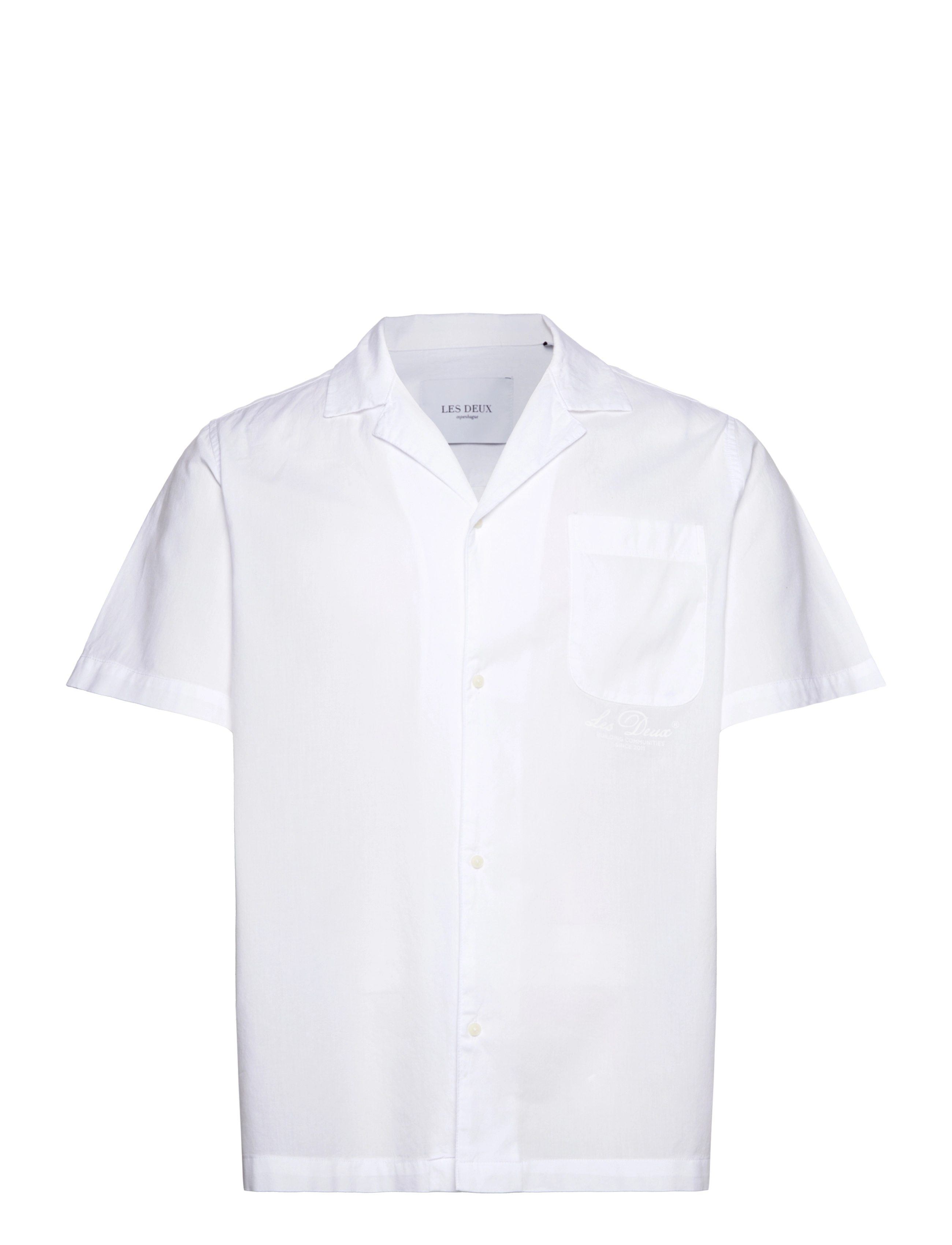 Les Deux - Leland Light Oxford SS Shirt 3.0 - white - 0