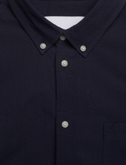 Les Deux - Louis Seersucker SS Shirt - basic shirts - dark navy - 3
