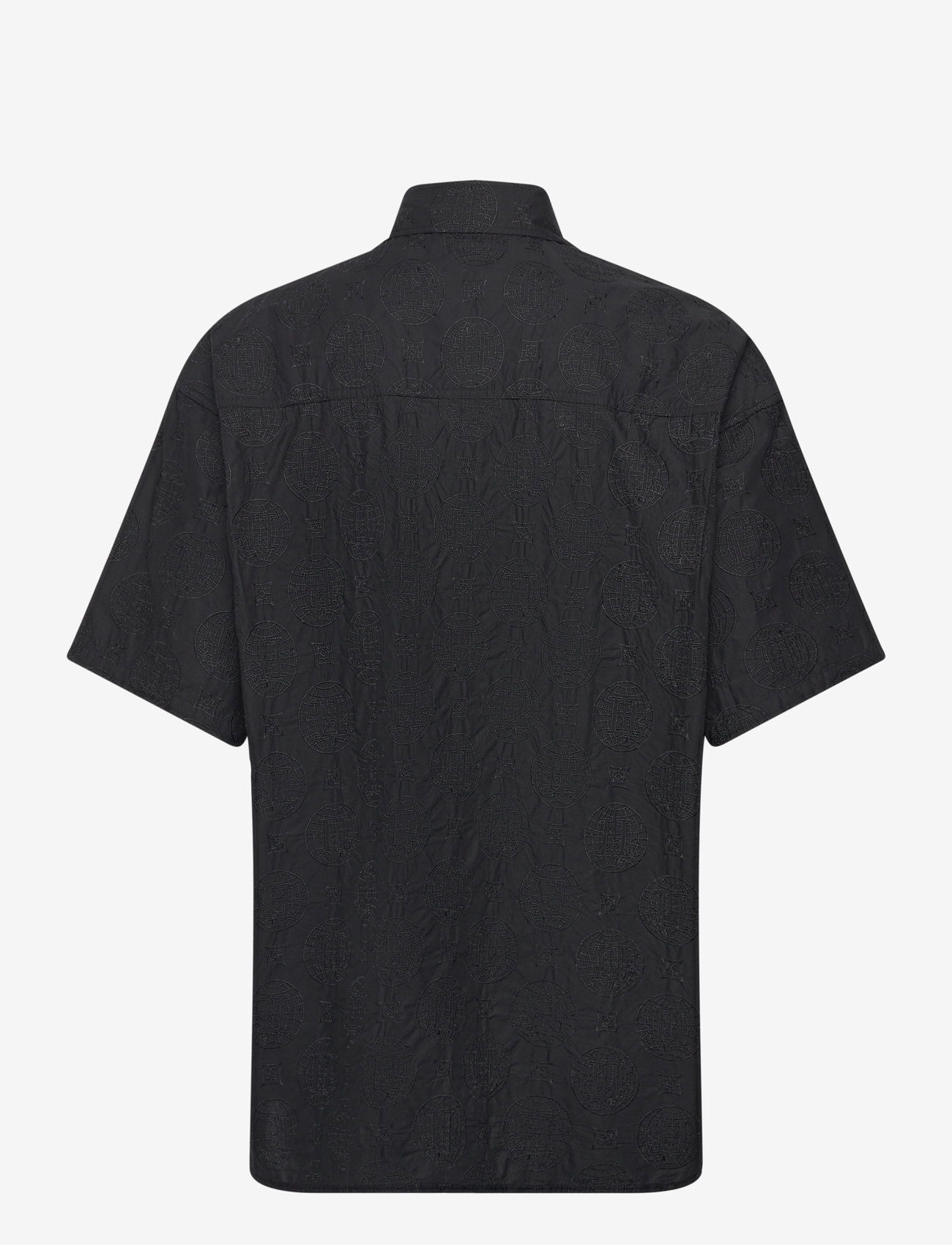 Les Deux - Globe Loose SS Shirt - kurzarmhemden - black - 2