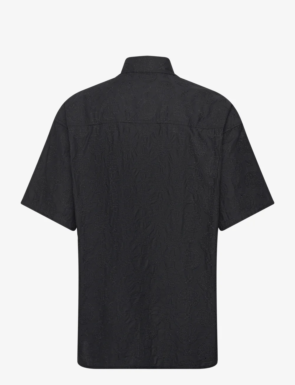 Les Deux - Globe Loose SS Shirt - kortærmede skjorter - black - 1