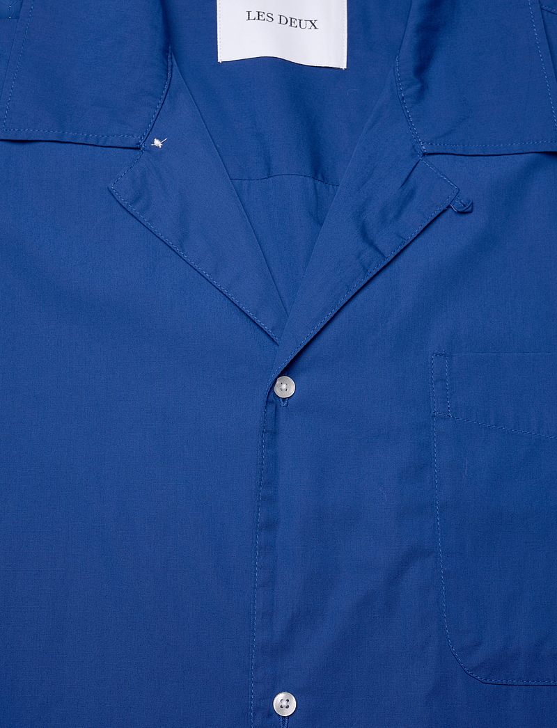Les Deux - Lawson 2.0 Poplin Shirt - kurzarmhemden - surf blue - 2