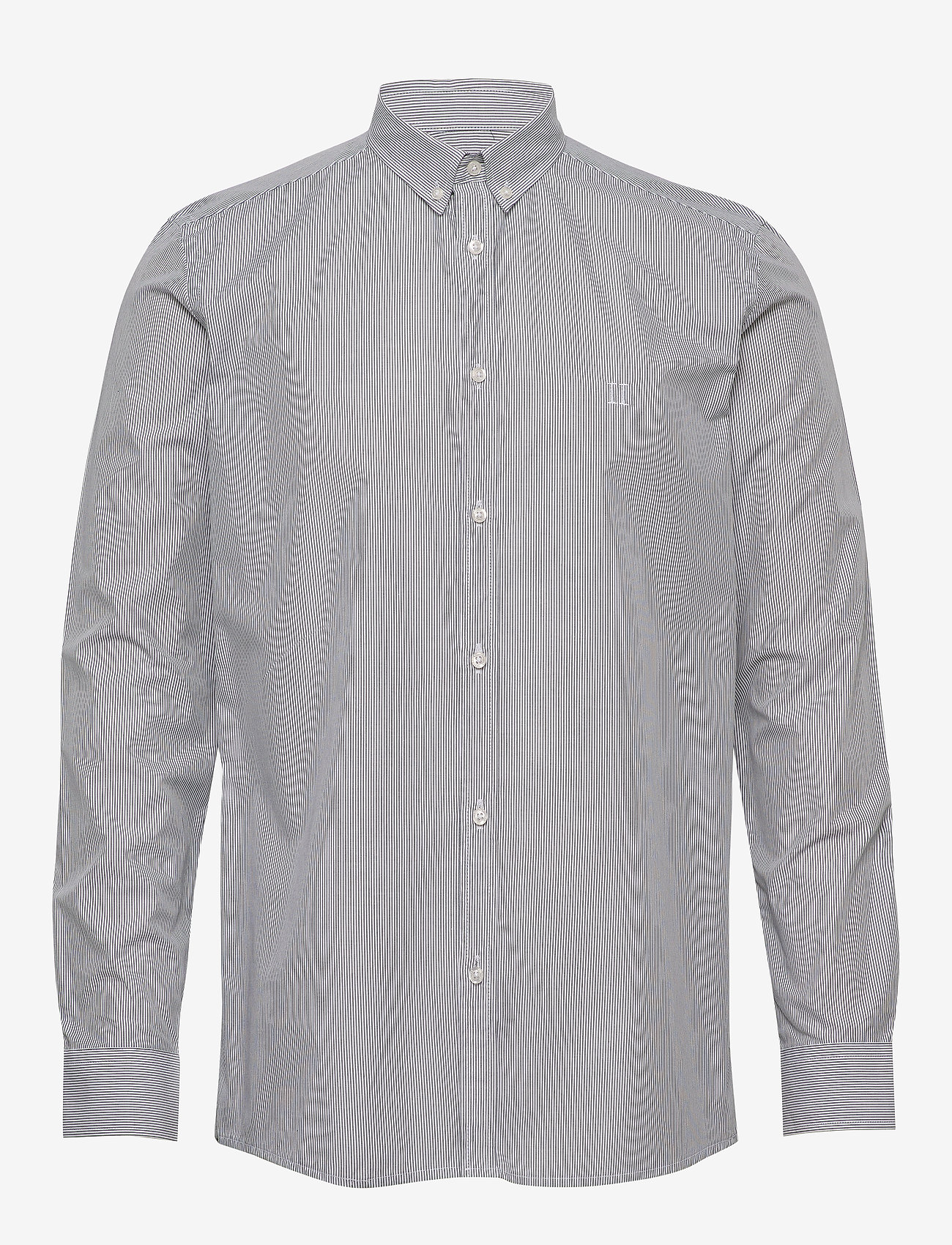 Les Deux - UPC Perry Poplin Shirt - dark navy stripe - 0