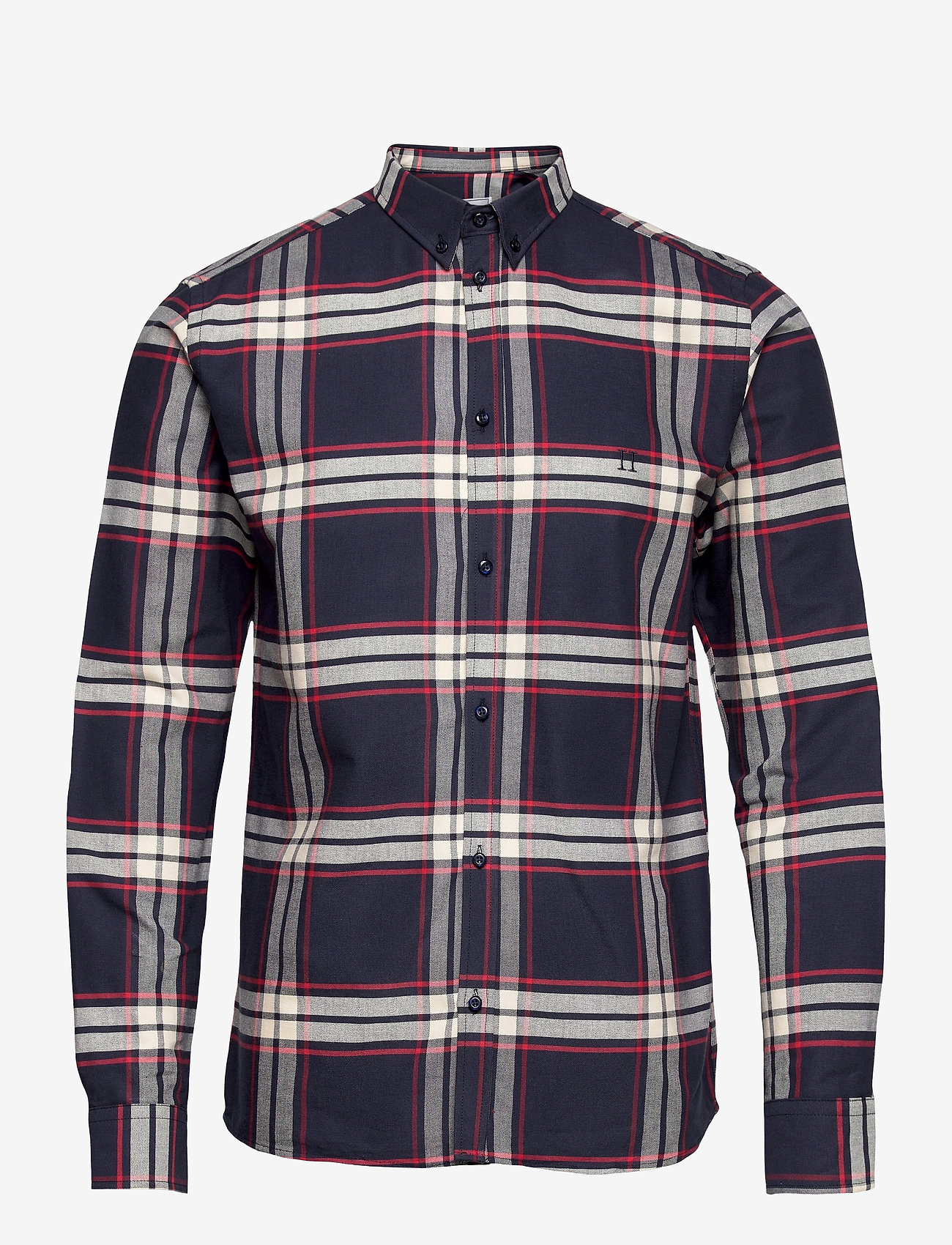 Les Deux - Christoph Check Shirt - dark navy/red - 0
