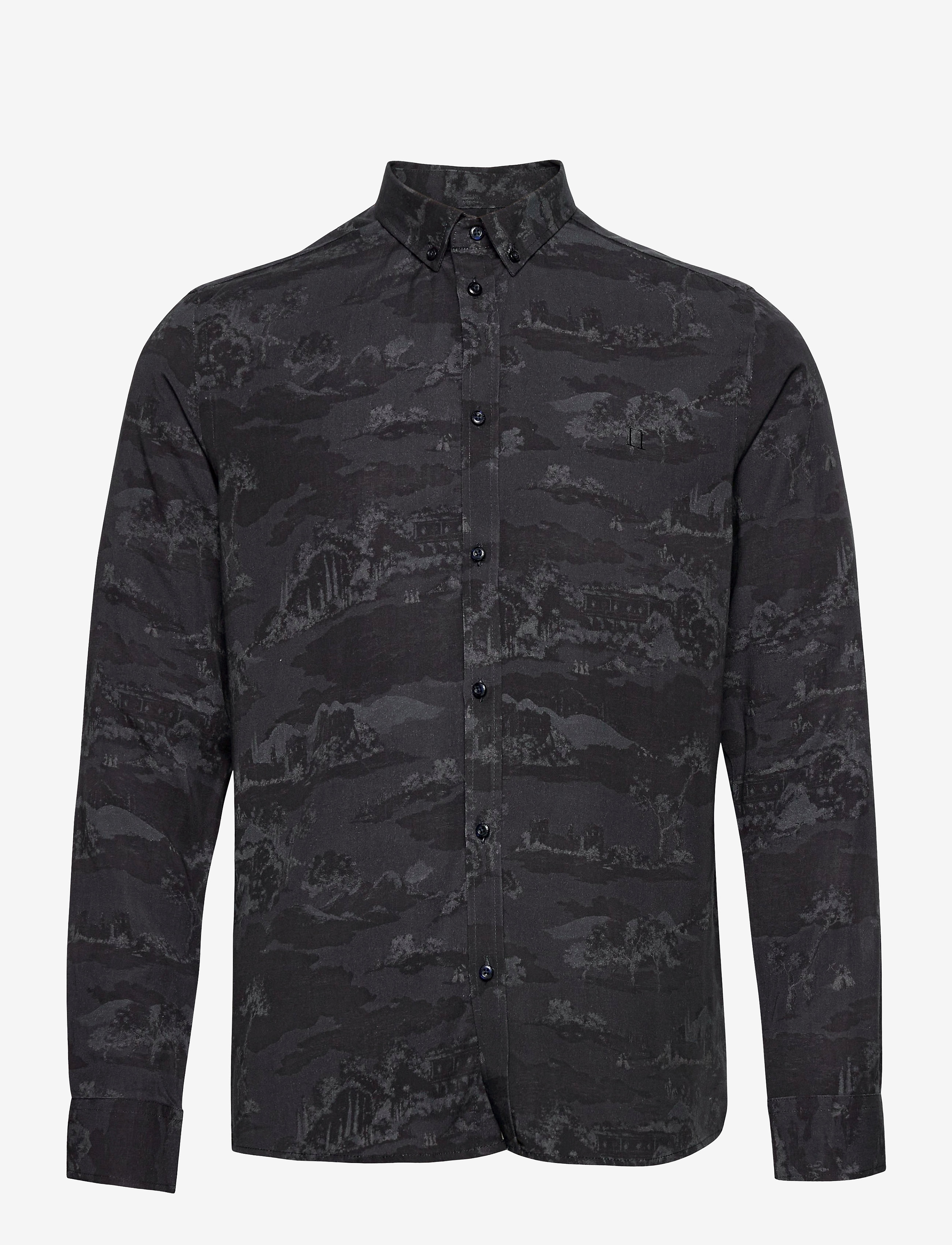 Les Deux - Lou AOP Tencel Shirt - dark navy - 0