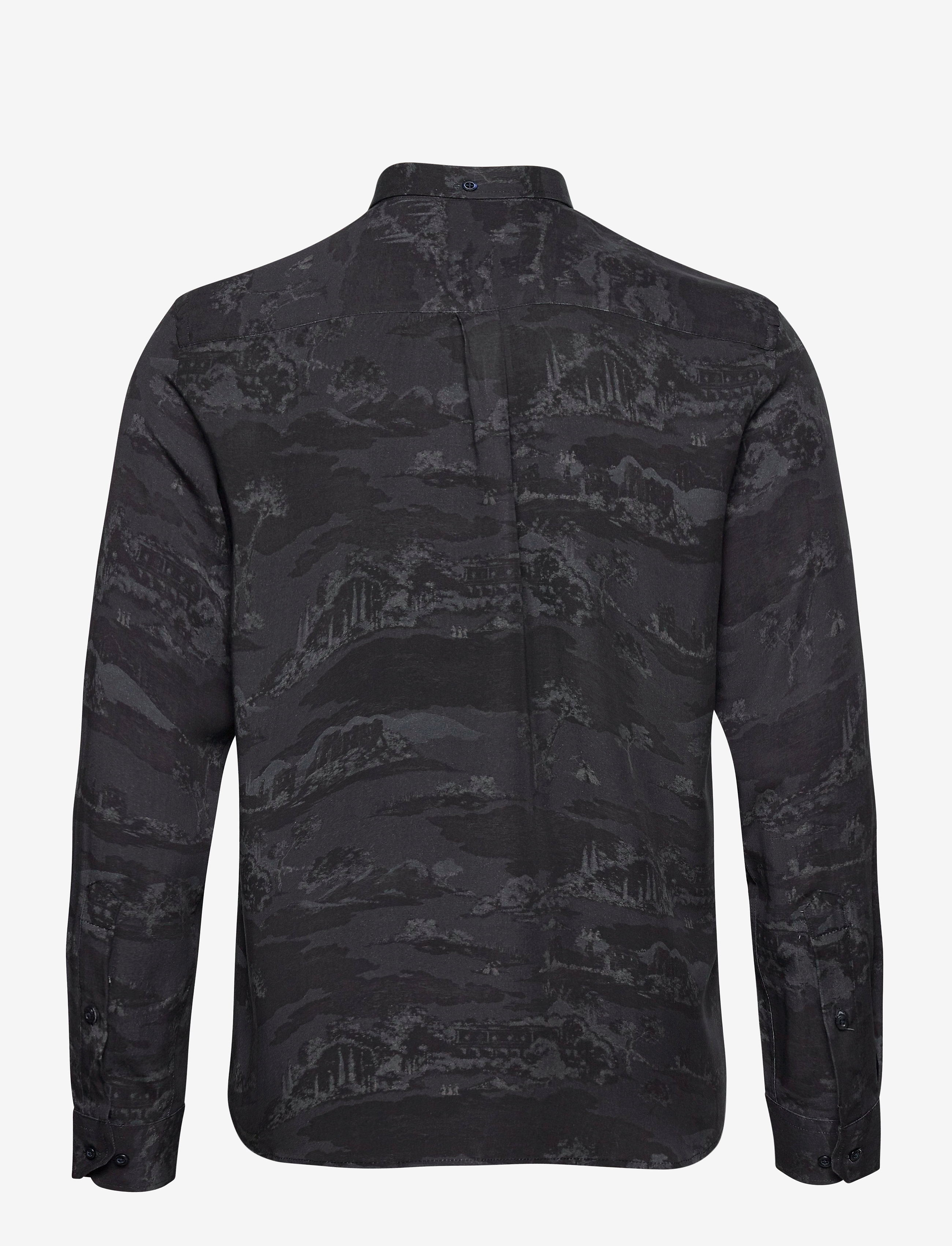 Les Deux - Lou AOP Tencel Shirt - dark navy - 1