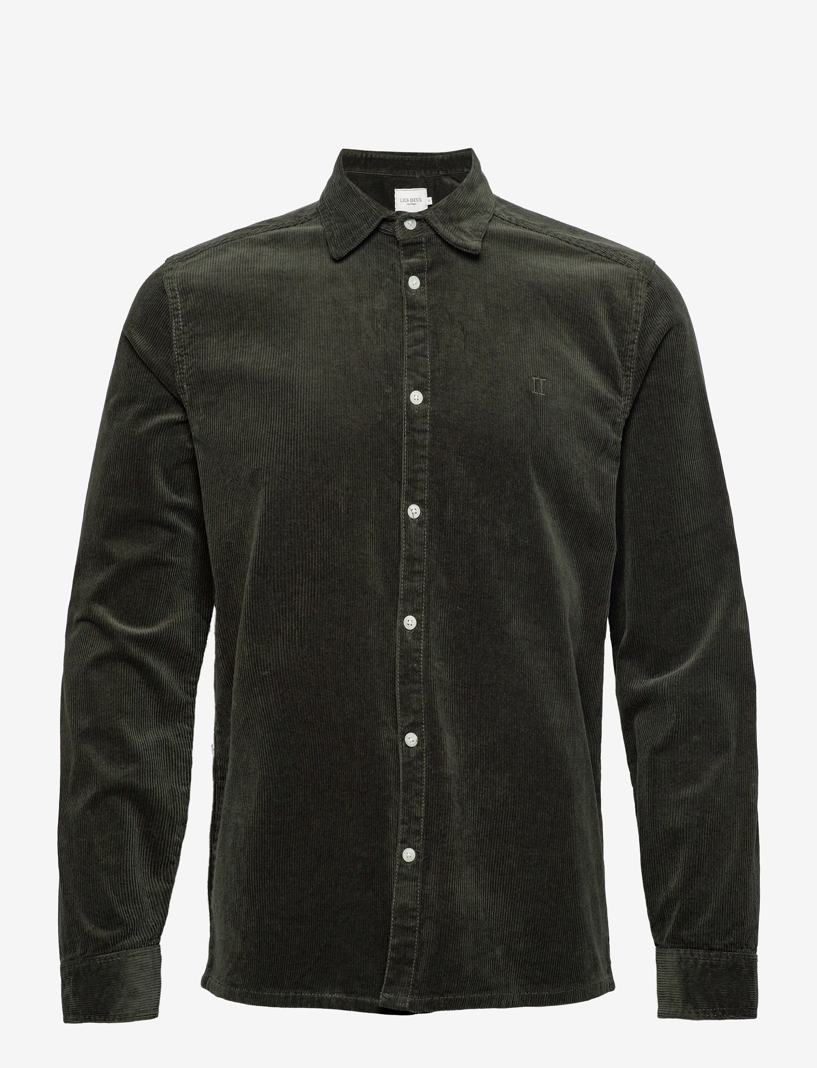 Les Deux - Felix HW Corduroy Shirt - deep forrest - 0