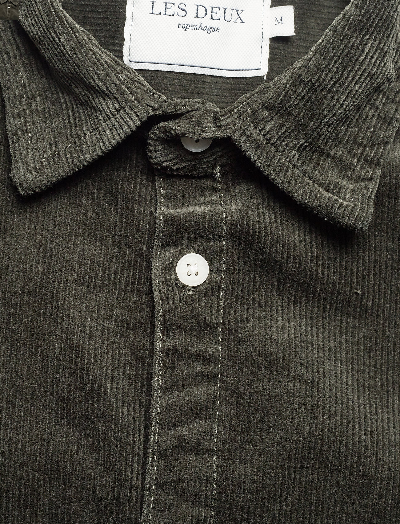 Les Deux - Felix HW Corduroy Shirt - deep forrest - 2