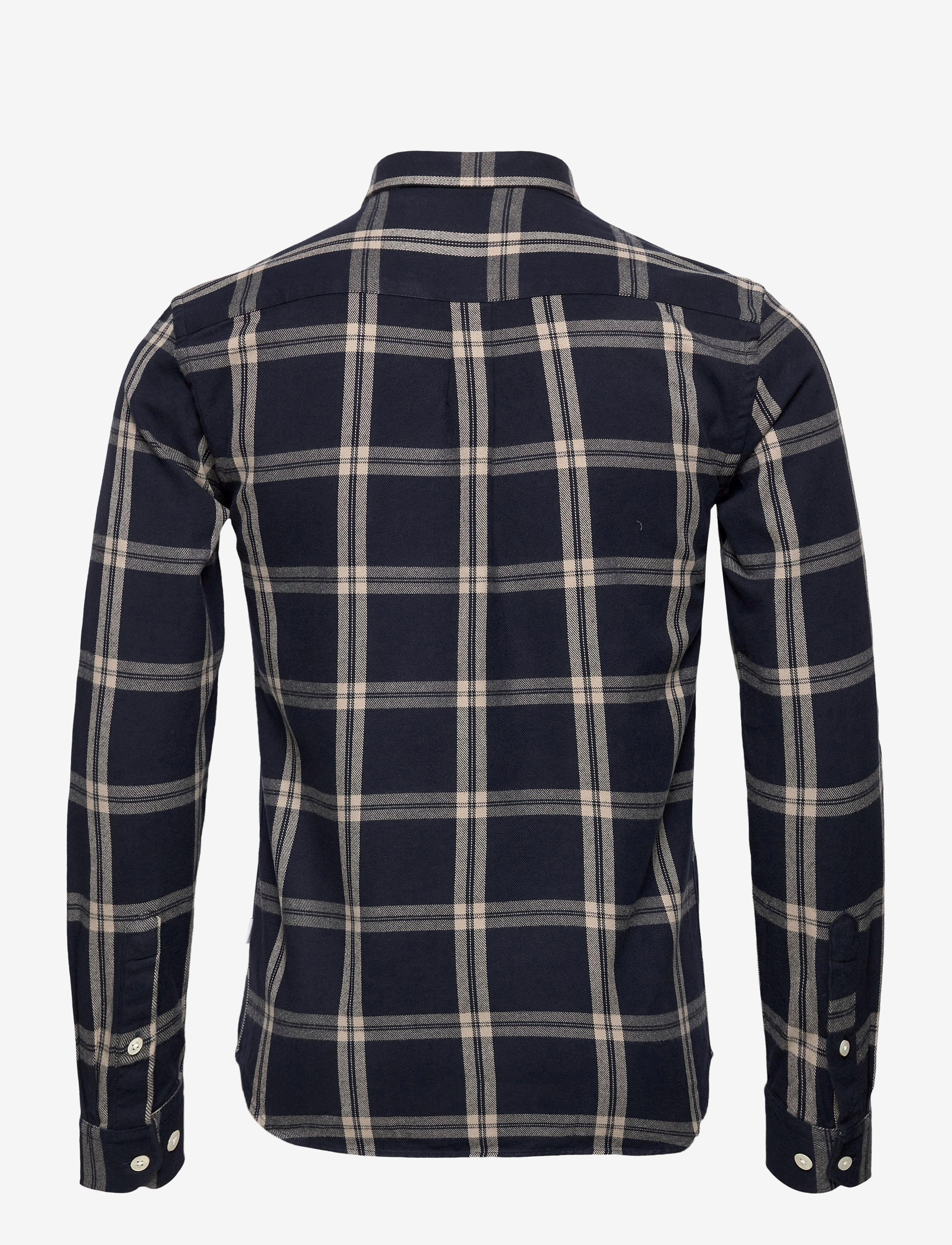 Les Deux - Jasper Check Flannel Shirt - dark navy/light sand - 1
