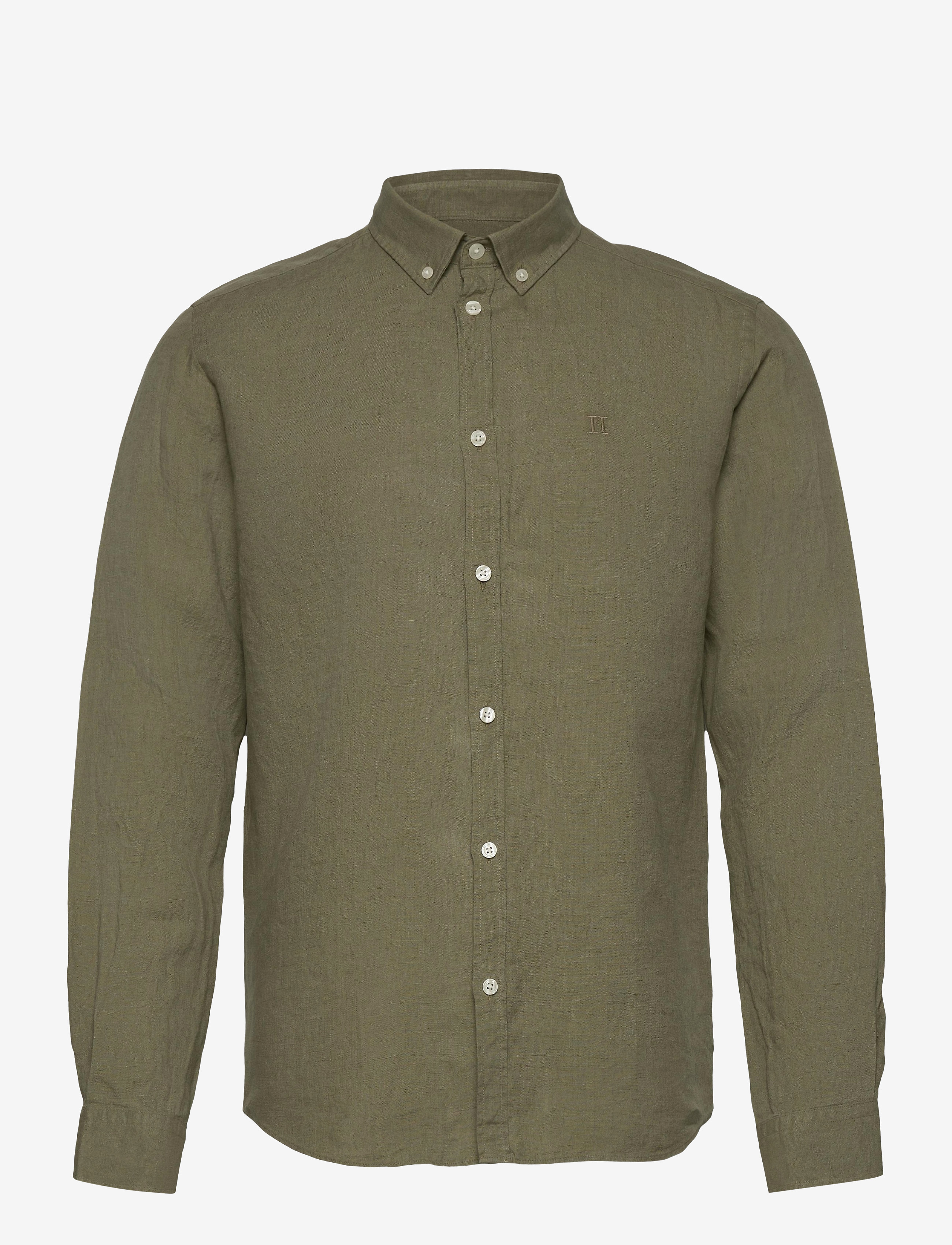 Les Deux - Christoph Linen Shirt - lichen green - 0