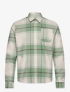Jeremy Flannel Shirt - HEGDE GREEN/IVORY