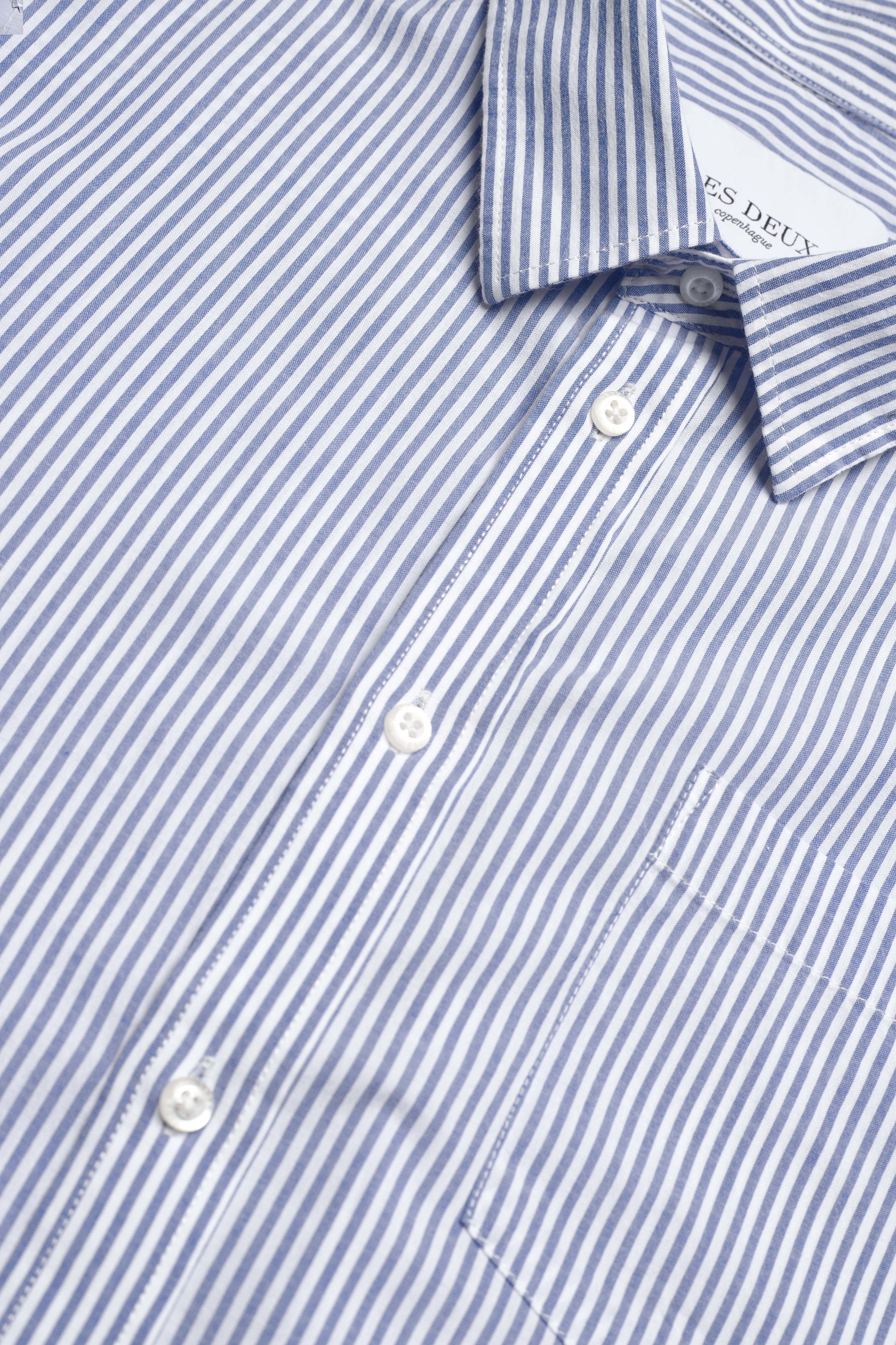 Les Deux - Louis Light Oxford Shirt - oxford blue/white - 3