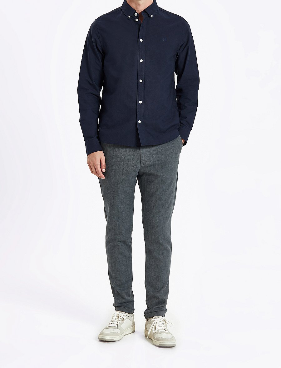 Les Deux - Kristian Oxford Shirt - dark navy - 0