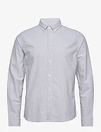 Kristian Oxford Shirt - OLIVE NIGHT/WHITE