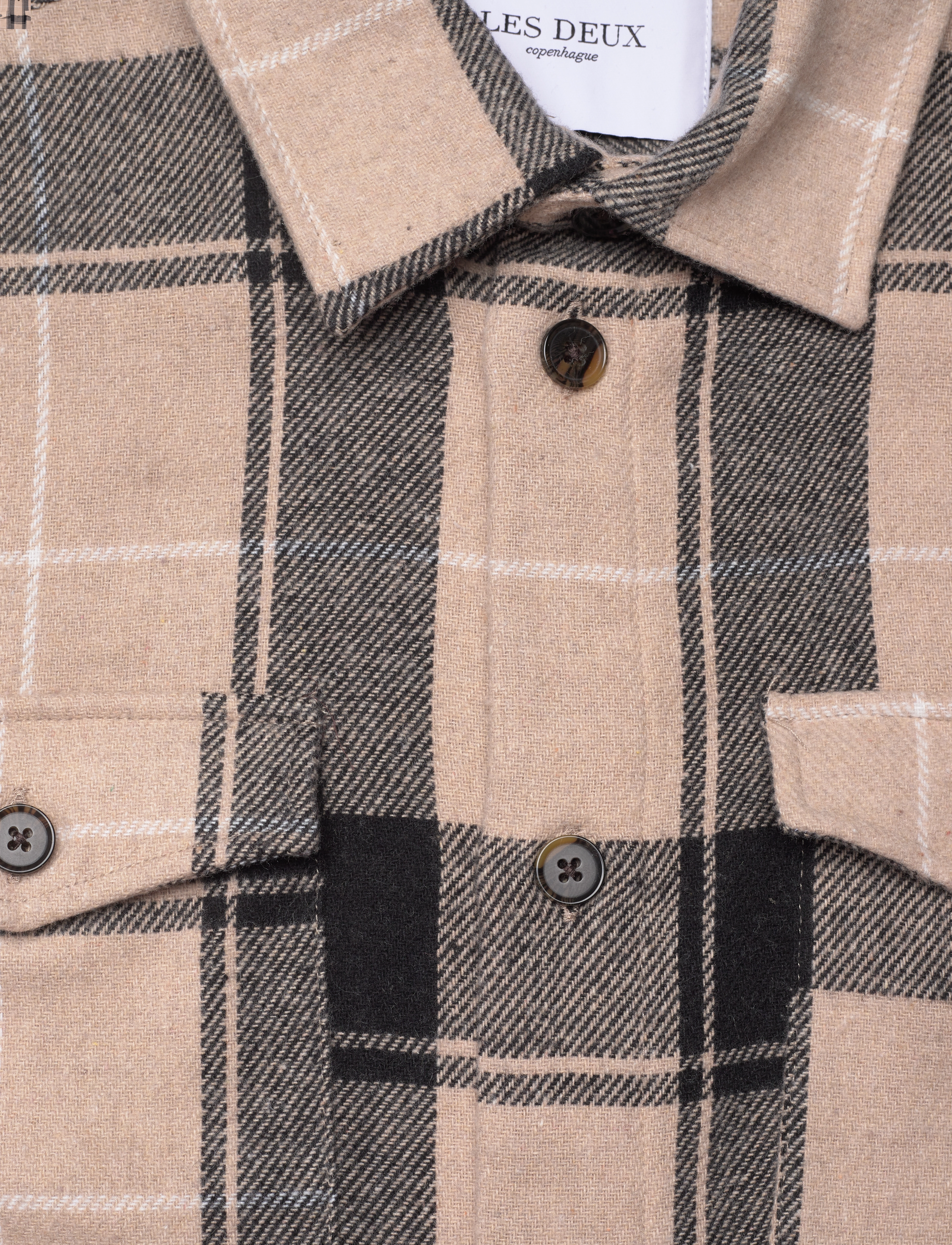Les Deux - Lennon Check Shirt - dusty teak/black - 2