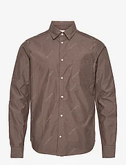 Les Deux - Les Deux Jacquard Flannel Shirt - basic shirts - coffee brown/walnut - 0