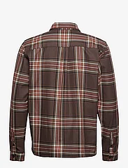 Les Deux - Keanu Check Twill Shirt - heren - coffee brown/ivory - 1