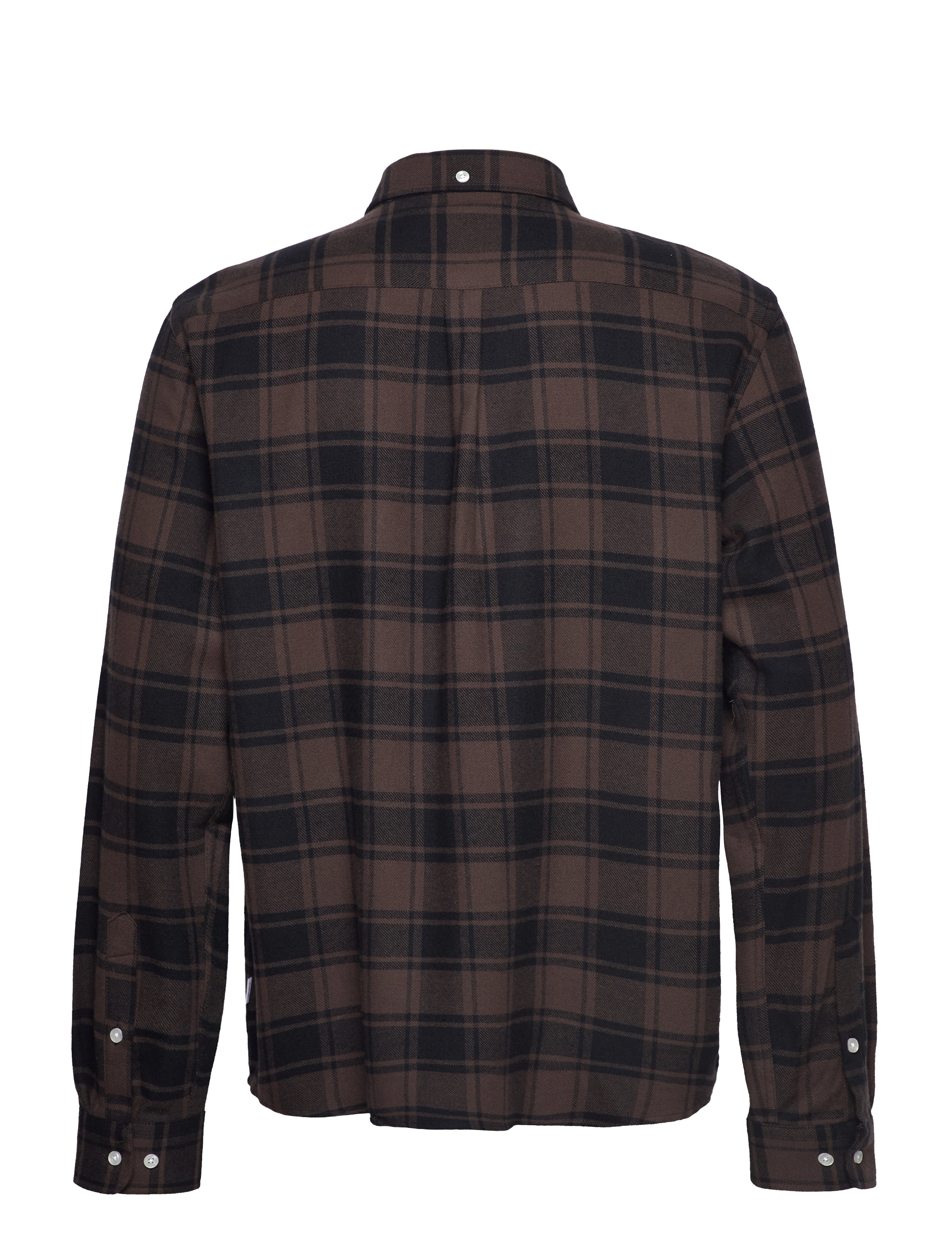 Les Deux - Kristian Check Flannel Shirt - coffee brown/black - 1
