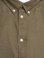 Les Deux - Kristian Linen B.D. Shirt - lininiai marškiniai - olive night - 2