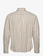 Les Deux - Kristian Stripe Shirt - oxford-skjorter - ivory/warm brown - 1