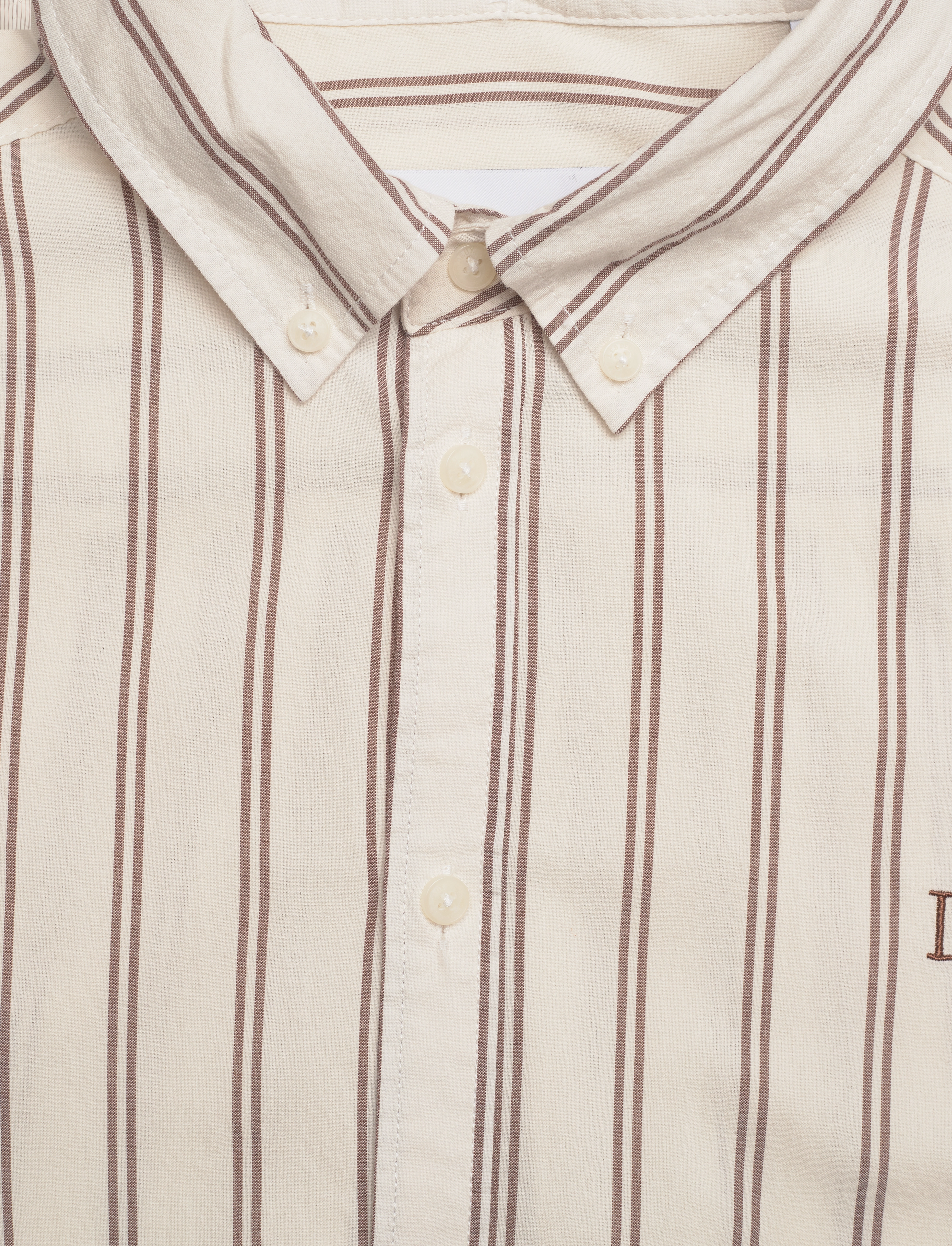 Les Deux - Kristian Stripe Shirt - ivory/warm brown - 3