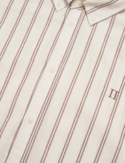 Les Deux - Kristian Stripe Shirt - oxford skjorter - ivory/warm brown - 4