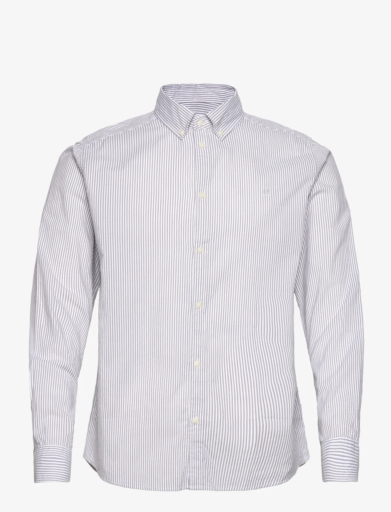 Les Deux - Kristian Stripe Shirt - oxford shirts - light grey/white - 0