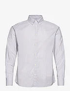 Kristian Stripe Shirt - LIGHT GREY/WHITE