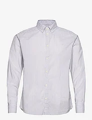 Les Deux - Kristian Stripe Shirt - oxford shirts - light grey/white - 0